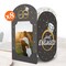 Big Dot of Happiness Just Engaged Photo Holder Centerpieces, 4x6 Picture Display Box, Black & White Table Decoration for Engagement Decor, 8 Count
